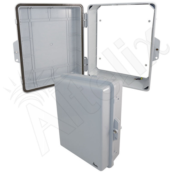 Altelix 14x11x5 Polycarbonate + ABS Indoor / Outdoor RF Transparent WiFi Access Point Enclosure with PVC Non-Metallic Equipment Mounting Plate
