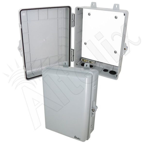 Altelix 12x9x5 IP66 NEMA 4X PC+ABS Indoor / Outdoor RF Transparent WiFi Access Point Enclosure with PVC Non-Metallic Equipment Mounting Plate