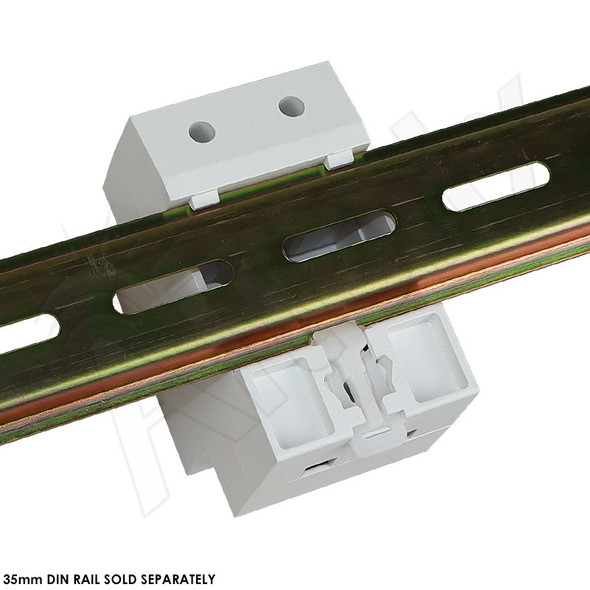 DIN Rail Mounted 3 Prong Grounded USA AC Power Receptacle