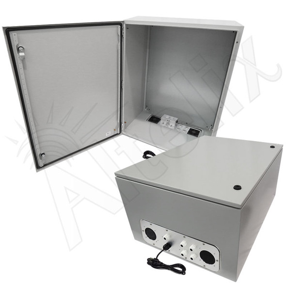 mpe　AC2106ストームグレー XXL Altelix 32x24x16 NEMA 4X Steel Weatherproof Enclosure with Single