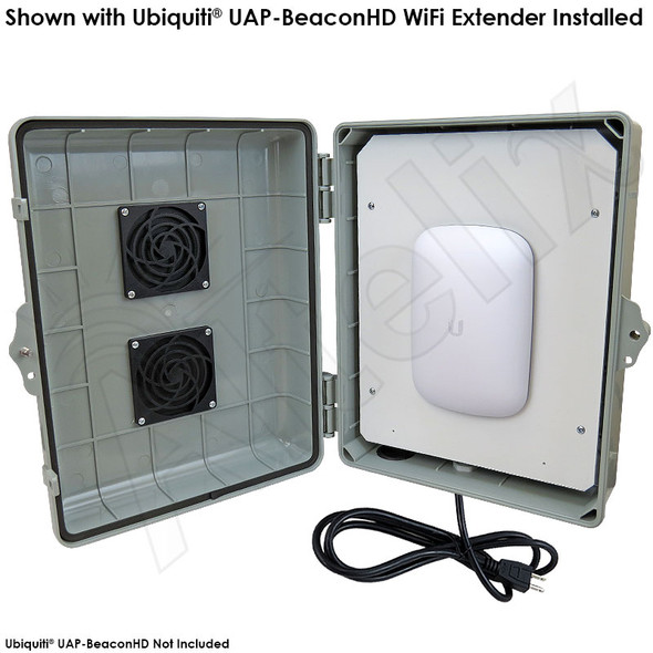 Altelix Weatherproof Vented WiFi Enclosure  for Ubiquiti® UAP-BeaconHD and Ubiquiti® U6 Extender