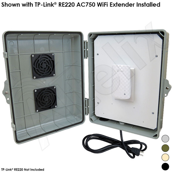 Altelix Weatherproof Vented WiFi Enclosure  for TP-Link® RE220 AC750 WiFi Extender