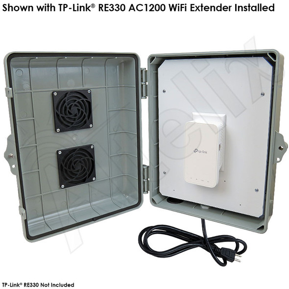 Altelix Weatherproof Vented WiFi Enclosure for TP-Link® RE220
