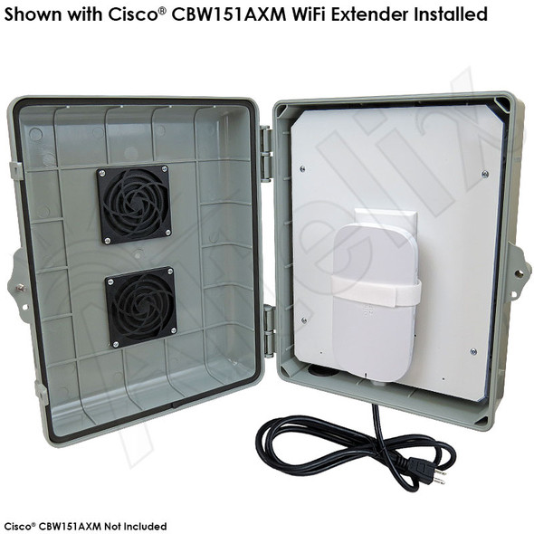 Altelix Weatherproof Vented WiFi Enclosure  for Cisco® CBW151AXM WiFi Extender