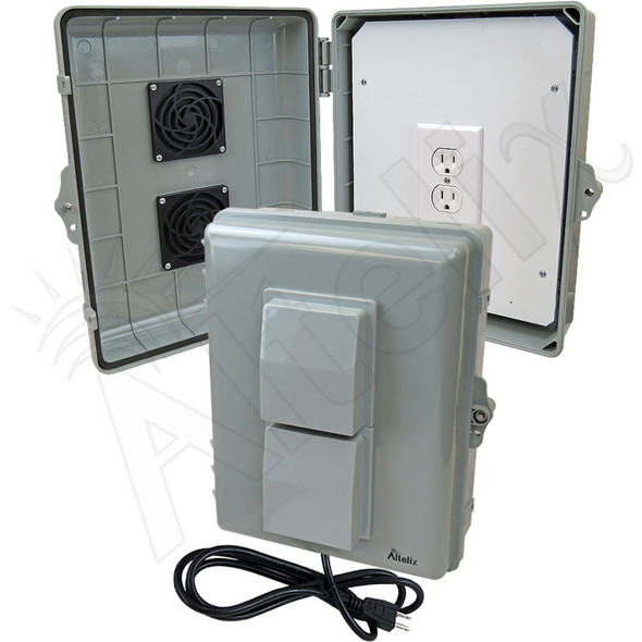 Altelix Weatherproof Vented WiFi Enclosure  with 120VAC Outlets and Power Cord