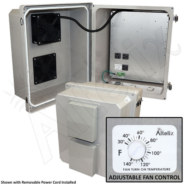 Altelix 14x12x10 Fiberglass Weatherproof Vented NEMA Enclosure