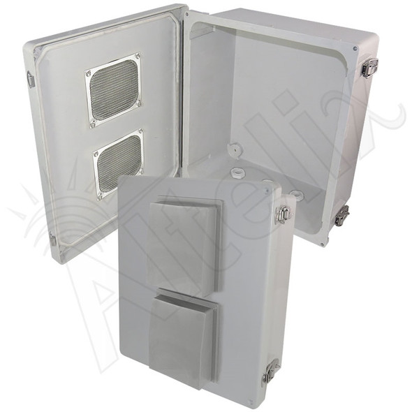 Altelix 14x12x6 Inch Vented Fiberglass Weatherproof NEMA Enclosure