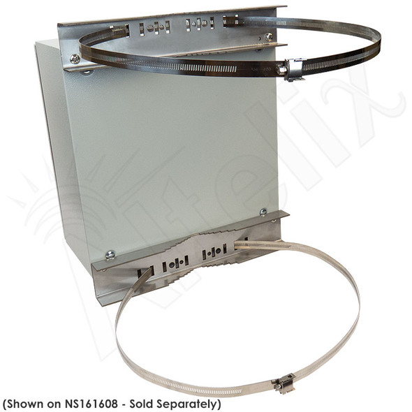 Heavy Duty Stainless Steel Pole Mount Kit for Altelix NF201612, NFC161608, NFC201608, NFC241609, NS161608, NS201608, NS/NX201612, NS241610 & NS241612 Series NEMA Enclosures Heavy Duty Stainless Steel Pole Mount Kit for Altelix NF201612, NFC161608, NFC201608, NFC241609, NS161608, NS201608, NS/NX201612, NS241610 & NS241612 Series NEMA Enclosures