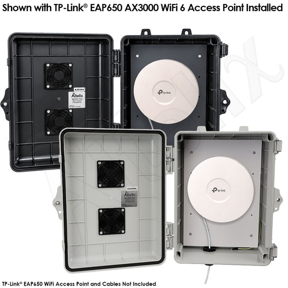Altelix Weatherproof Vented WiFi PoE Enclosure  for TP-Link® EAP650 AX3000 WiFi 6 Access Point