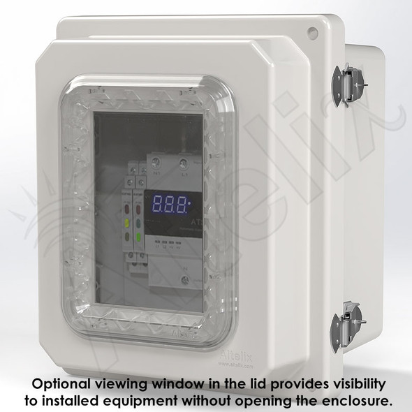 Altelix 10x8x6 Fiberglass Weatherproof NEMA 4X Enclosure with