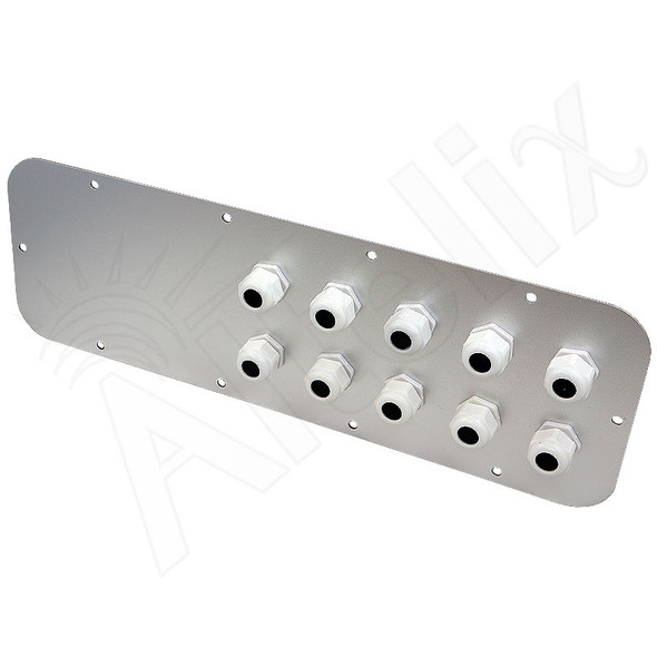 Aluminum Access Panel with 3 PG16 Cable Glands & 3 Cable Grommets