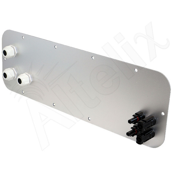 Aluminum Access Panel with 3 PG16 Cable Glands & 3 Cable Grommets