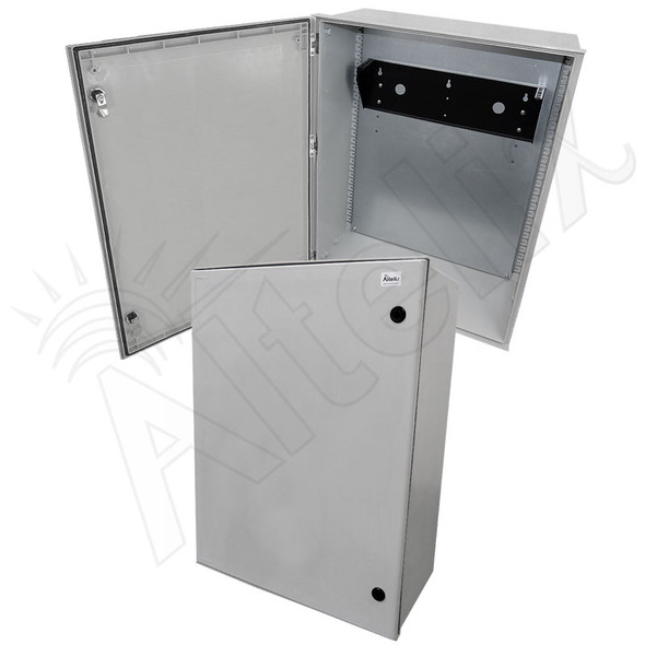 Altelix 32x24x12 19" Wide 2U Vertical Rack Fiberglass Weatherproof NEMA 4X Enclosure