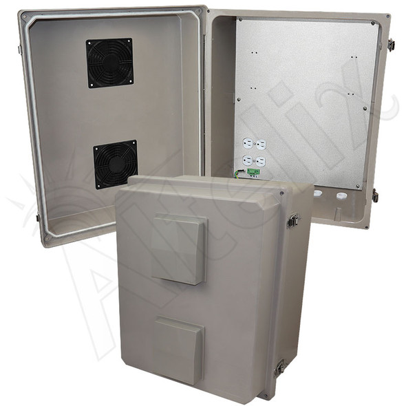 Altelix 20x16x12 Fiberglass Weatherproof Vented NEMA Enclosure