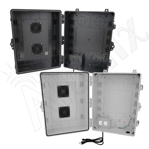 Altelix 17x14x9 Polycarbonate Vented Enclosure with Cooling Fan