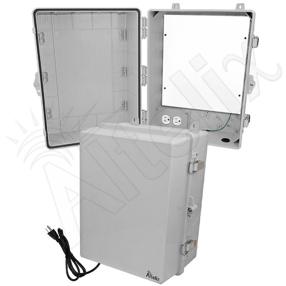 Altelix 17x14x9 NEMA 4X Polycarbonate Outdoor Enclosure with 120