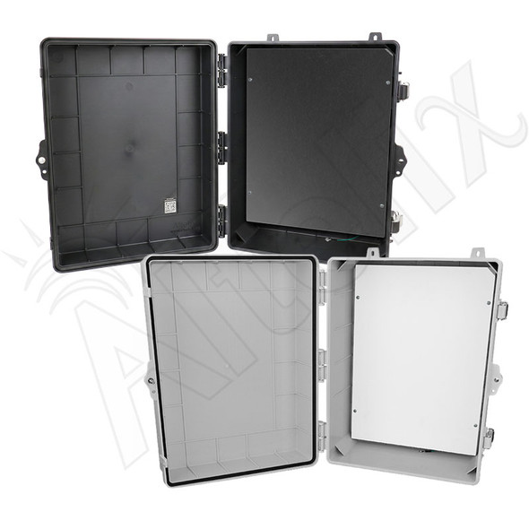 Altelix 17x14x7 Polycarbonate + ABS NEMA 4X RF Transparent Outdoor WiFi Enclosure with No-Drill PVC Equipment Mounting Plate