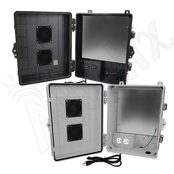 Altelix 14x11x7 Polycarbonate Vented Enclosure with 120 VAC