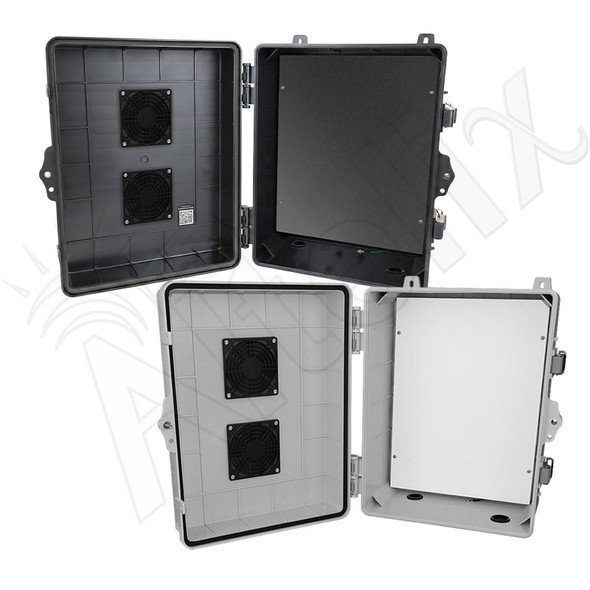 Altelix 14x11x7 Polycarbonate + ABS Vented RF Transparent Outdoor WiFi Enclosure with No-Drill PVC Equipment Mounting Plat