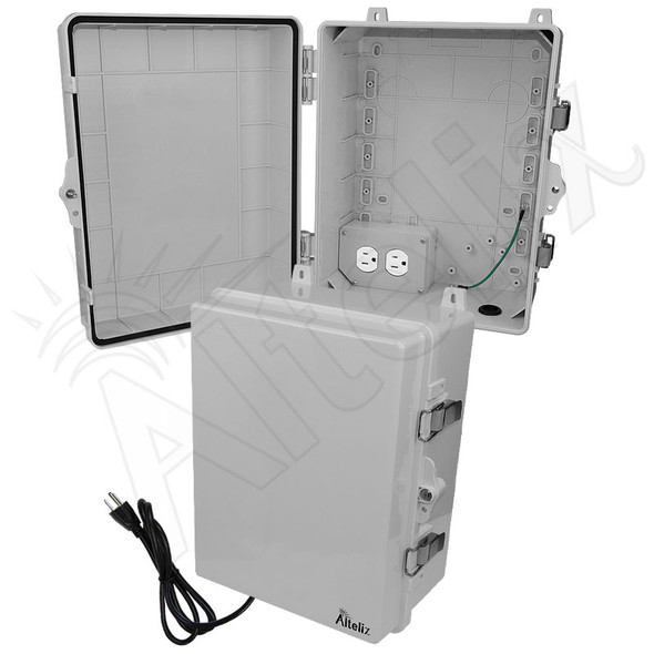 Altelix 12x9x7 NEMA 4X Polycarbonate Enclosure with 120 VAC