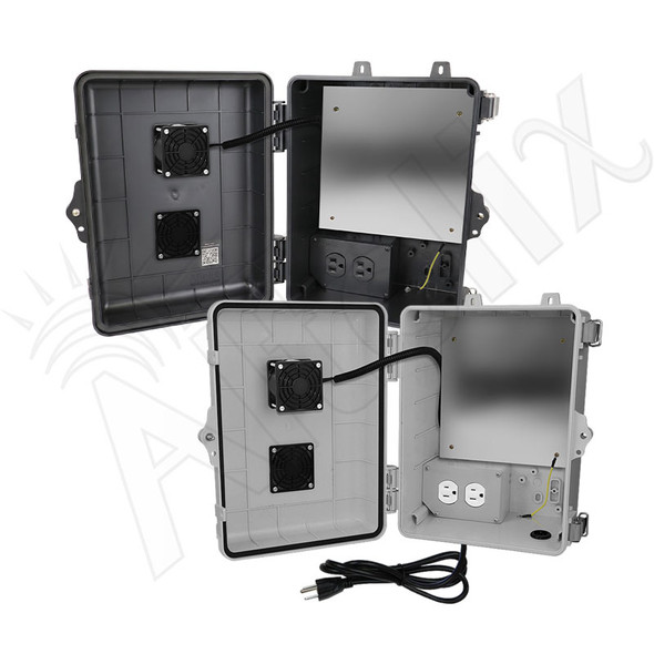 Altelix 12x9x7 Polycarbonate Vented Outdoor Enclosure with 120 VAC
