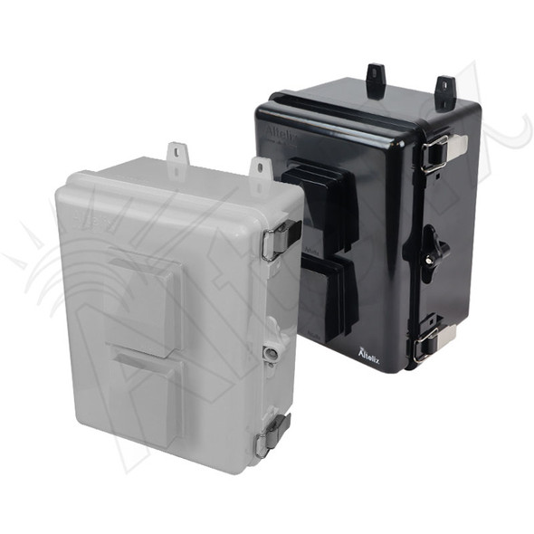 Altelix 12x9x7 Polycarbonate + ABS Vented RF Transparent Outdoor WiFi Enclosure with Cooling Fan, 120 VAC Outlets & Power Cord