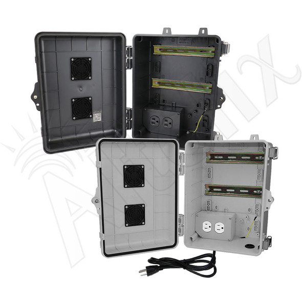 Altelix 12x9x7 NEMA 4X Polycarbonate DIN Rail Enclosure with 120