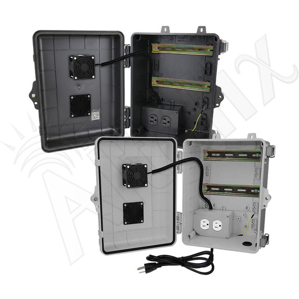 Altelix 12x9x7 Polycarbonate Vented Enclosure with Cooling Fan
