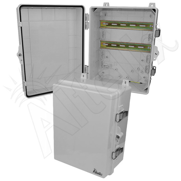Altelix 17x14x7 Polycarbonate + ABS NEMA 4X DIN Rail Enclosure