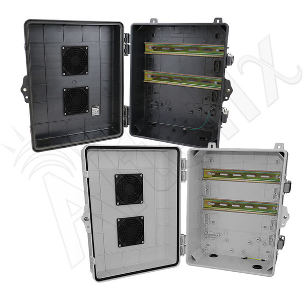 Altelix 14x11x7 Polycarbonate + ABS Vented DIN Rail Enclosure