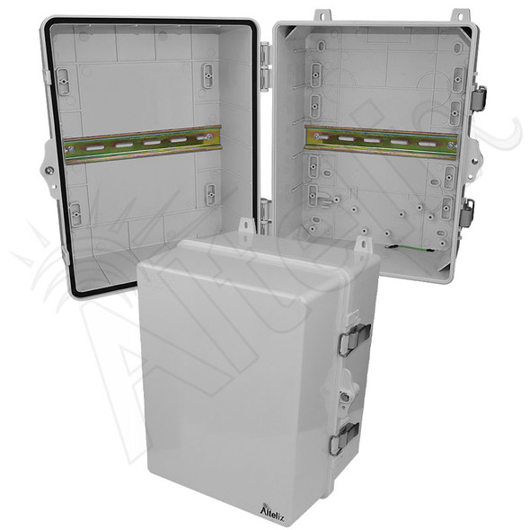 Altelix 14x11x9 Polycarbonate + ABS Vented DIN Rail Enclosure