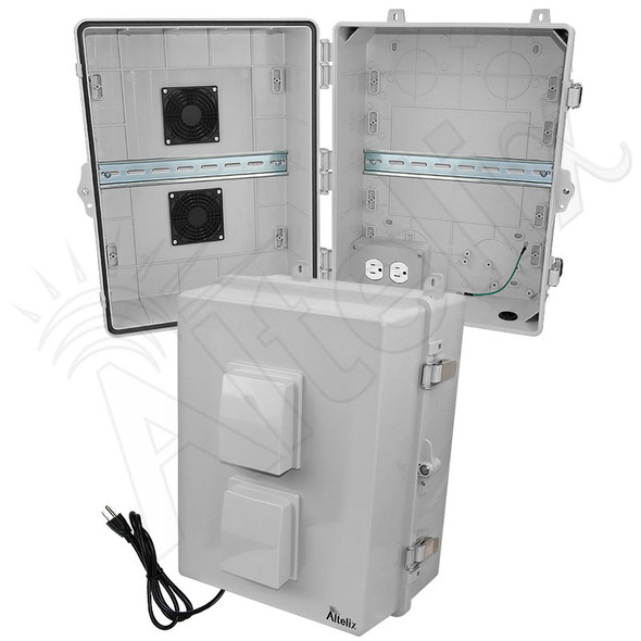 Altelix 17x14x9 NEMA 4X Polycarbonate DIN Rail Enclosure with 120