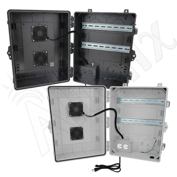 Altelix 17x14x7 Polycarbonate Vented DIN Rail Enclosure with