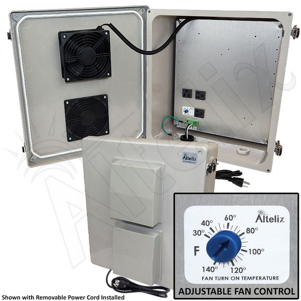 Altelix 14x12x6 Fiberglass Weatherproof Vented NEMA Enclosure with