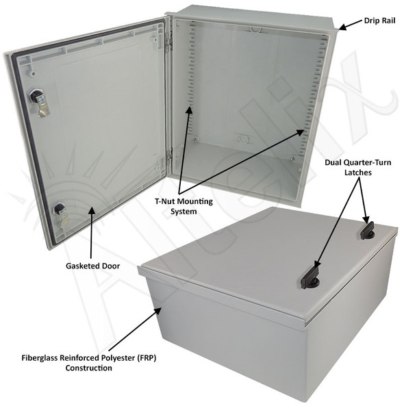 Altelix 20x16x8 NEMA 4X Fiberglass Weatherproof Enclosure