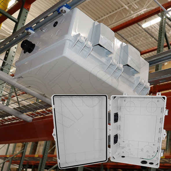 Altelix Vented Ceiling Mount Enclosure - 17x14x7 Polycarbonate + ABS with Aluminum Equipment Mounting Plate