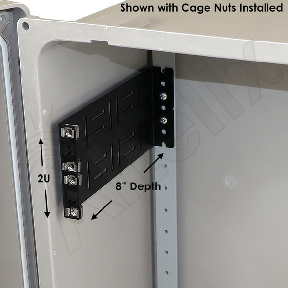 Altelix 19" 2U Equipment Rack Mount for NF162012 DIN Series Enclosures