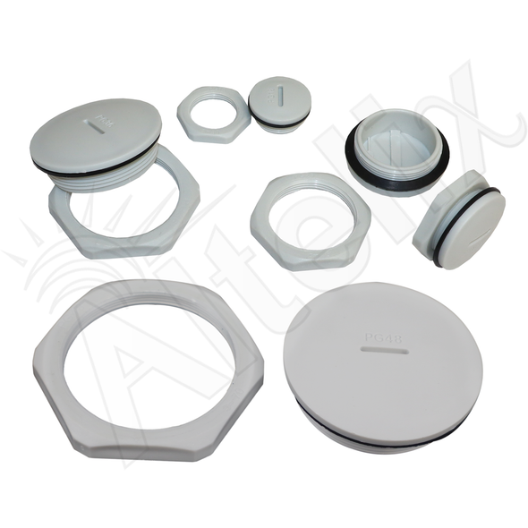 Altelix IP68 Waterproof PG Cable Gland Blind Plugs / End Caps with Gasket and Lock Nut