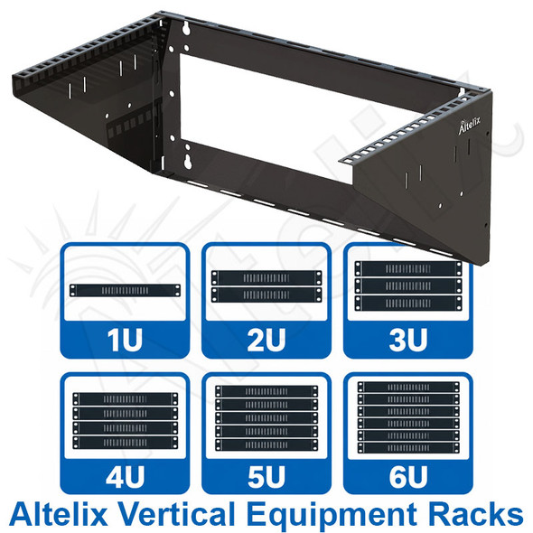 Altelix Heavy Duty 19" Vertical Wall Mount Equipment Racks | NHBS-RACK-VXU-C_