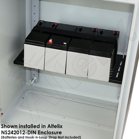 Altelix 18x9 Inch Steel Utility Shelf for NS242012 Series DIN Rail Enclosures