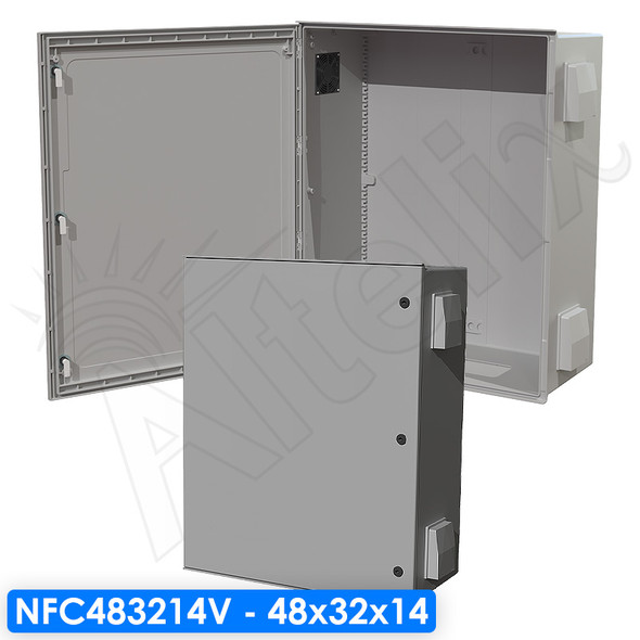 Altelix 48x32x14 Vented Fiberglass NEMA Weatherproof Enclosure