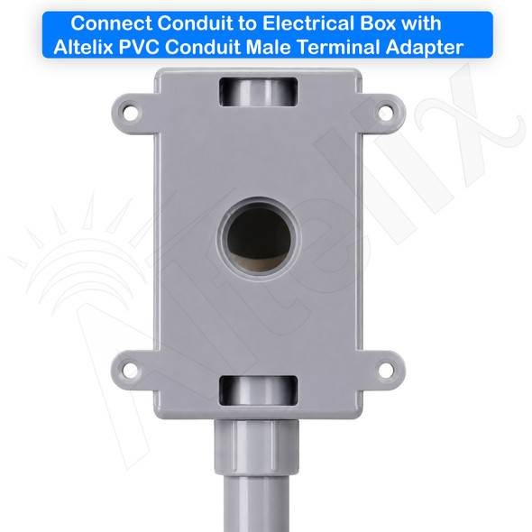 Connect Conduit to Electrical Box with Altelix PVC Conduit Male Terminal Adapter