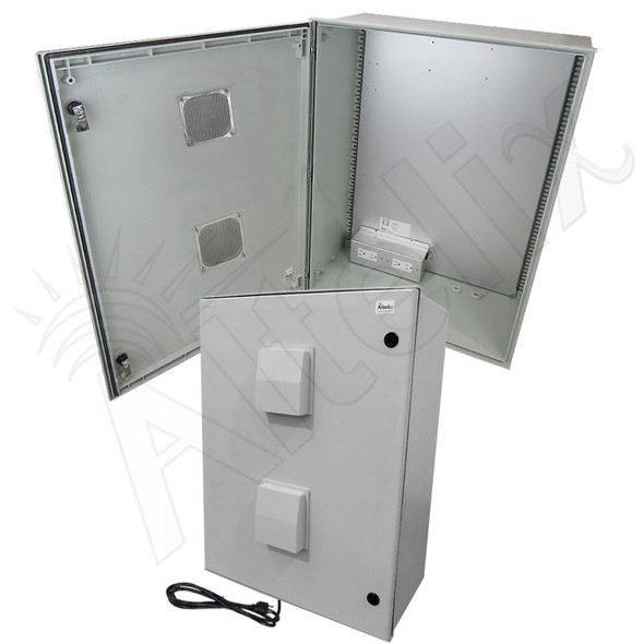 Altelix 20x16x8 Vented Fiberglass Weatherproof NEMA Enclosure with 