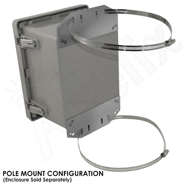 Stainless Steel Pole Mount / Flange Mount Kit for Altelix NF100806, NF100808, NS080806 & NS100806 Series NEMA Enclosures