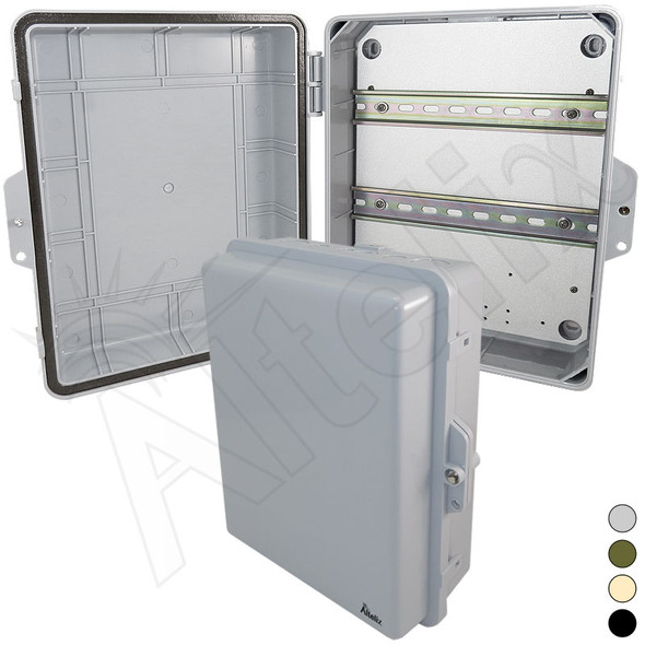 Altelix 14x11x5 Polycarbonate + ABS Weatherproof DIN Rail NEMA Enclosure