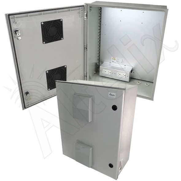 Altelix 24x20x9 Vented Fiberglass Weatherproof NEMA Enclosure with