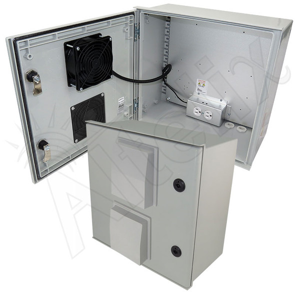 ADAPTALL-2 CUSTOM MOUNT 11C TOPCON RE 元箱 Altelix 16x16x8 Vented Fiberglass Weatherproof NEMA Enclosure with