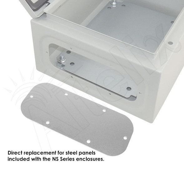 Blank Aluminum Access Panel for NS121006 Enclosures