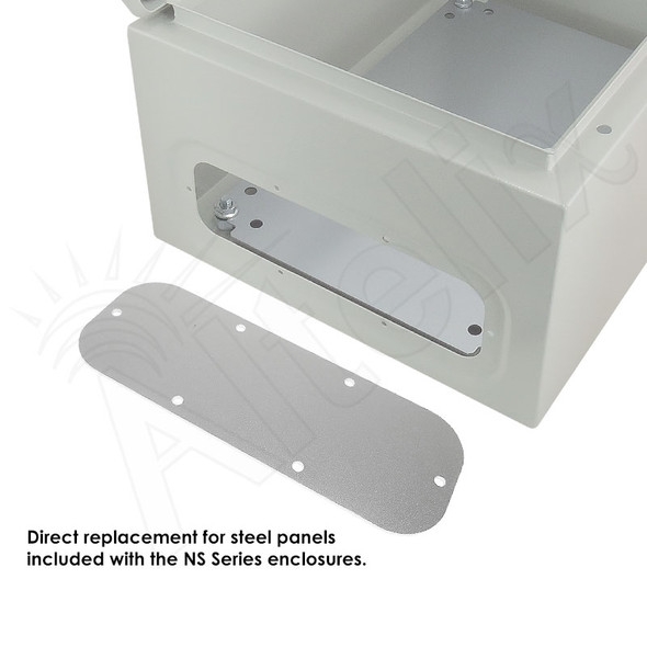 Blank Aluminum Access Panel for NS161608 Enclosures