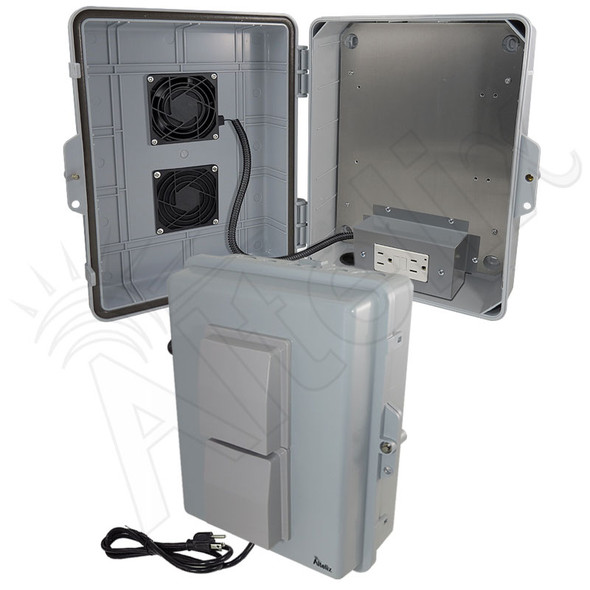 Altelix 14x11x5 NEMA Polycarbonate Vented Enclosure with Cooling